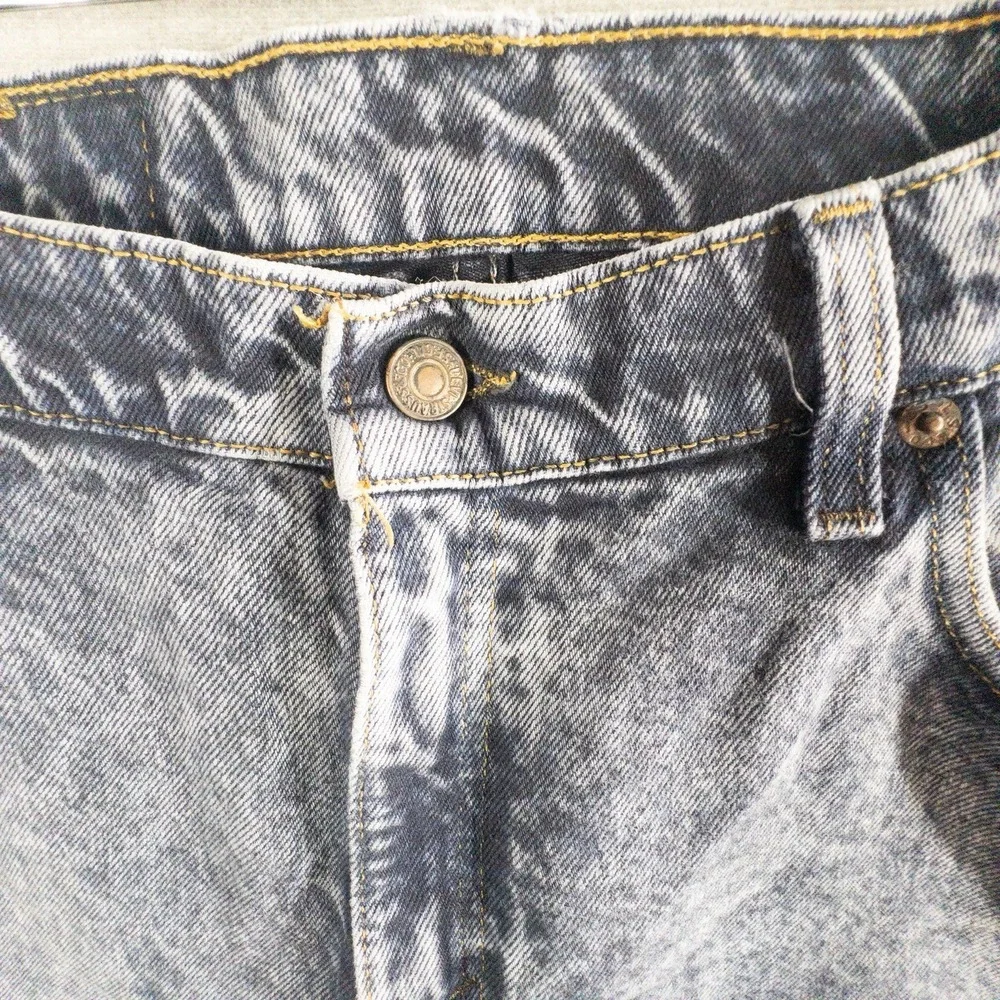 Vtg 1997 Levis 565 Wide Leg Womens 12 Rough Hem Made In USA Stone‎ Wash